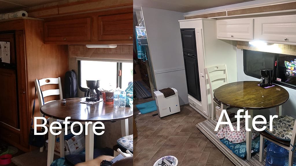 RV makeover before and after